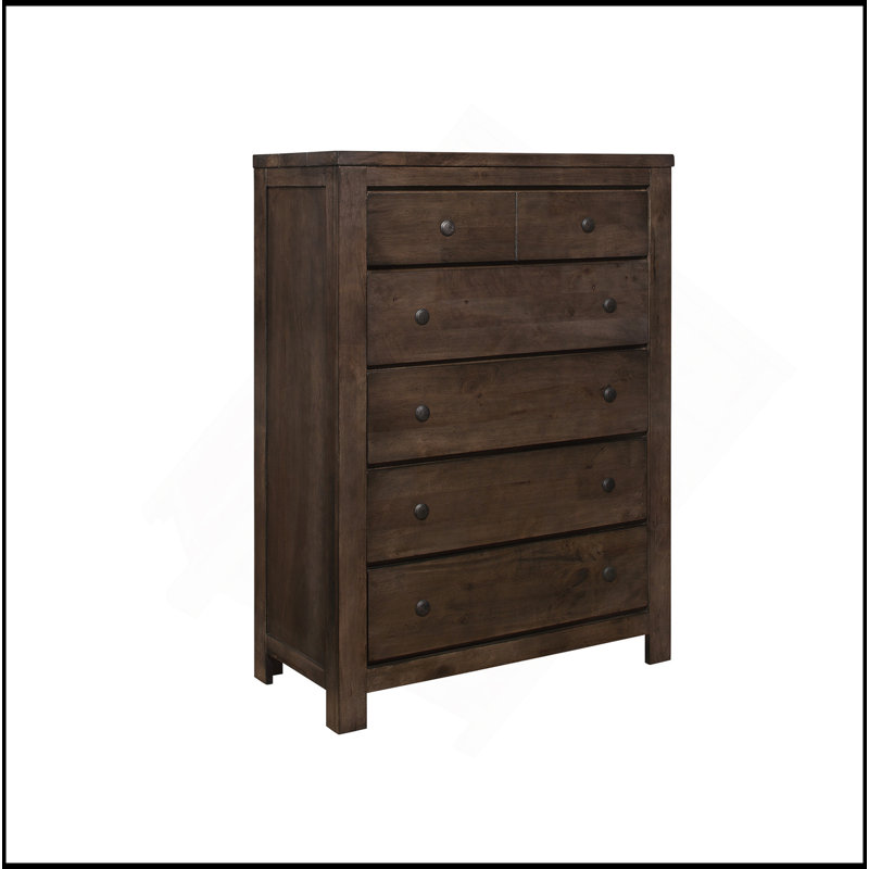Brown 5-Drawer Chest