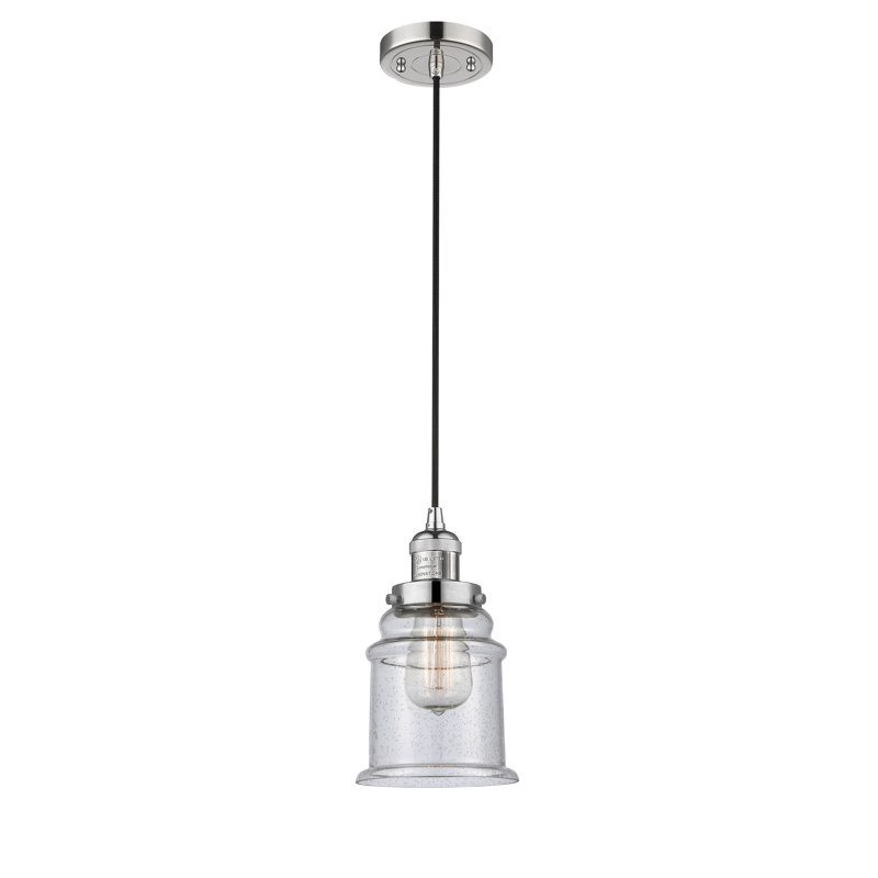 Galaviz 1 - Light Single Pendant, Polished Nickel, Seedy