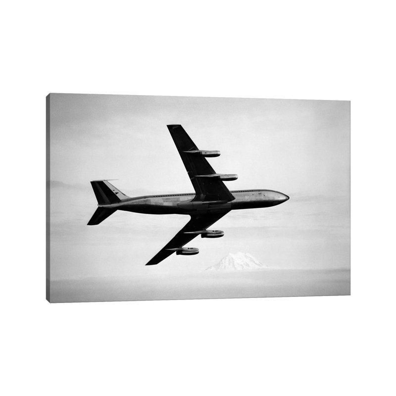 1950s-1960s Boeing 707 Jet Airplane - Wrapped Canvas Print, 30.48 cm H x 45.72 cm W