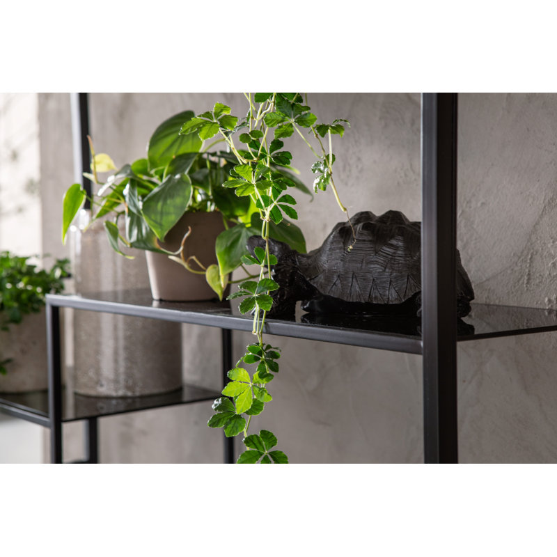 195cm H x 115cm W Geometric Bookcase, Black