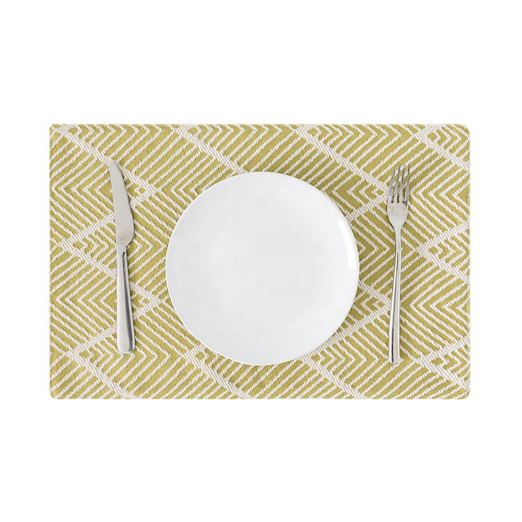 Chevron Rectangle Placemat, Yellow