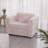 Plush Modular Sofas, Metal Frame 44.9 Inch Modern Compact Home Chair