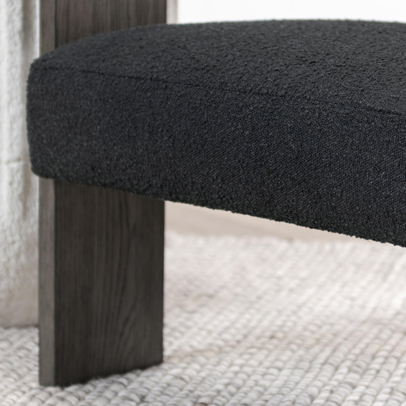 Julina Upholstered Fabric Accent Chair, Black