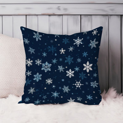 Snowflakes Navy Blue Snow Flake Modern