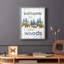 Welcome to the Woods, reproduction encadrée - bois massif-2003516585-2003516595