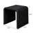 Louca Black Woven Rattan Square End Table