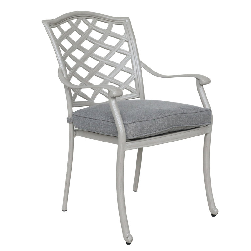 Chaise de patio Annecorinne, Basalte, Blé cendré