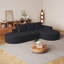 Canapé modulaire incurvé moderne en chenille de 108,5 po, confortable et élégant pour tout salon-642090345