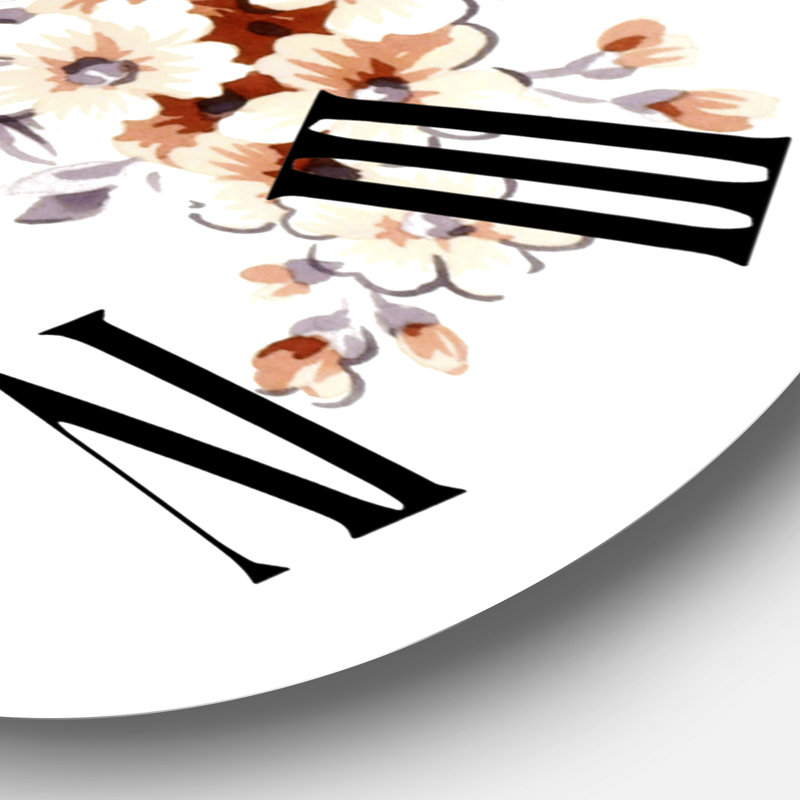 Pink Wild Roses - Horloge murale traditionnelle, Grand