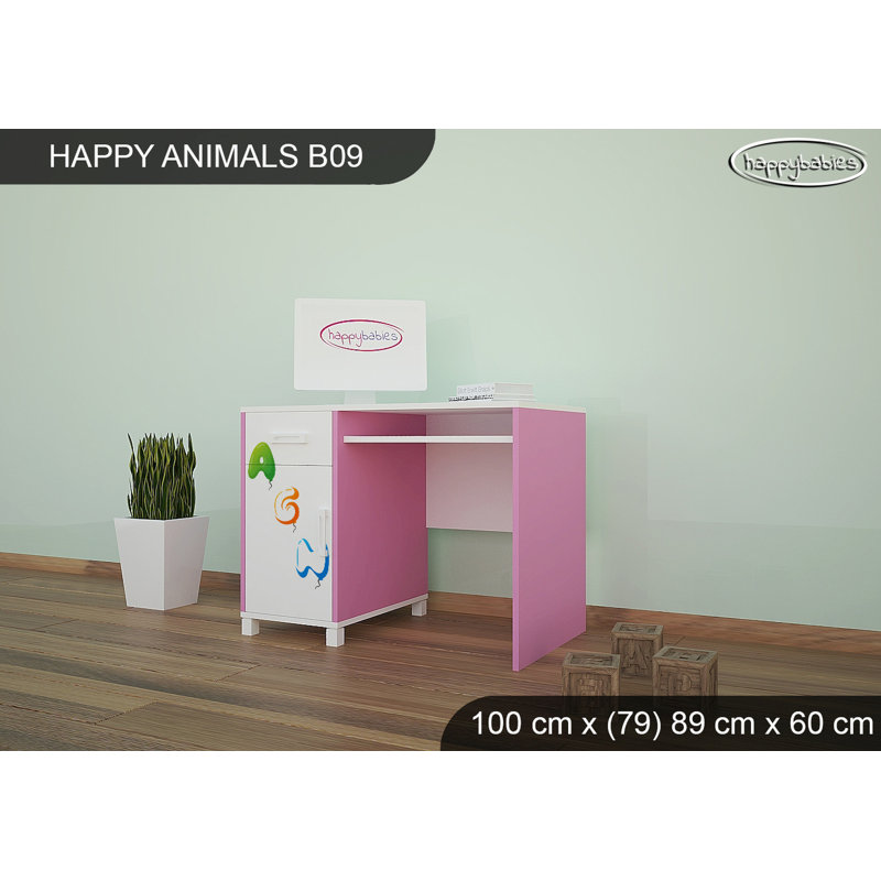 100cm Writing Desk, Pink