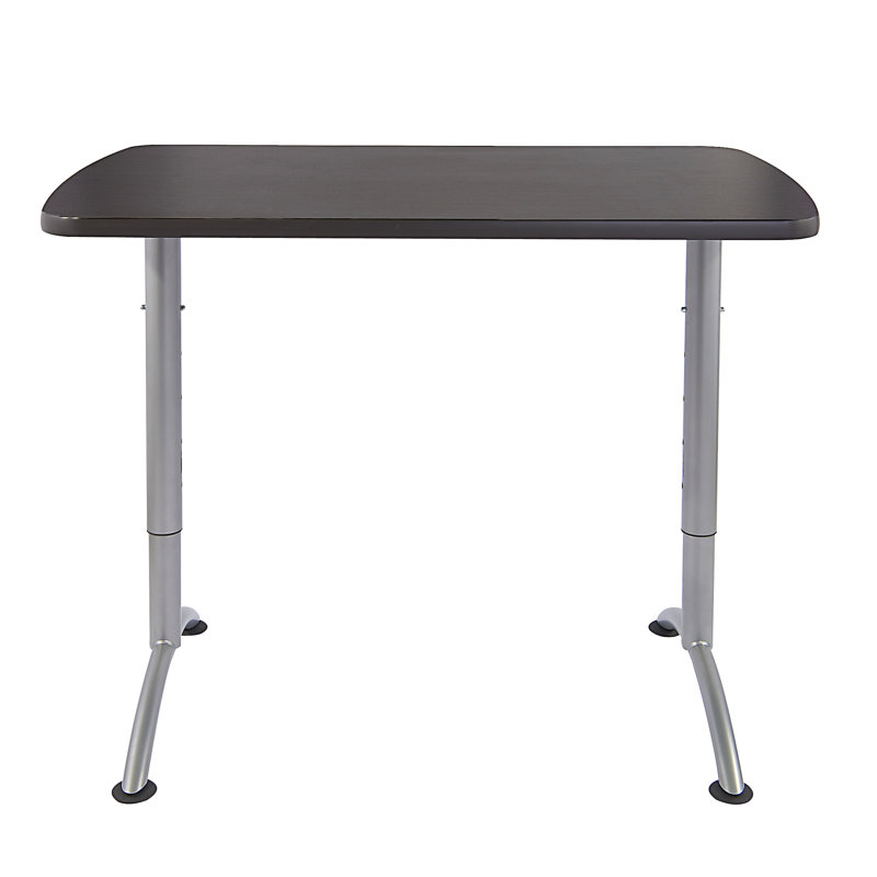 Adjustable Metal Base Standing Desk, 5' L, Graphite/Silver