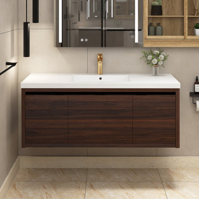 47.2'' Single Sink Bathroom Vanity with Resin Top