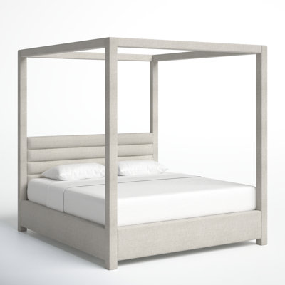 Herma Linen Upholstered Canopy Bed