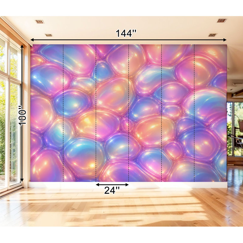 Papier peint adhésif autocollant et amovible, 99.6" L  x 144" W