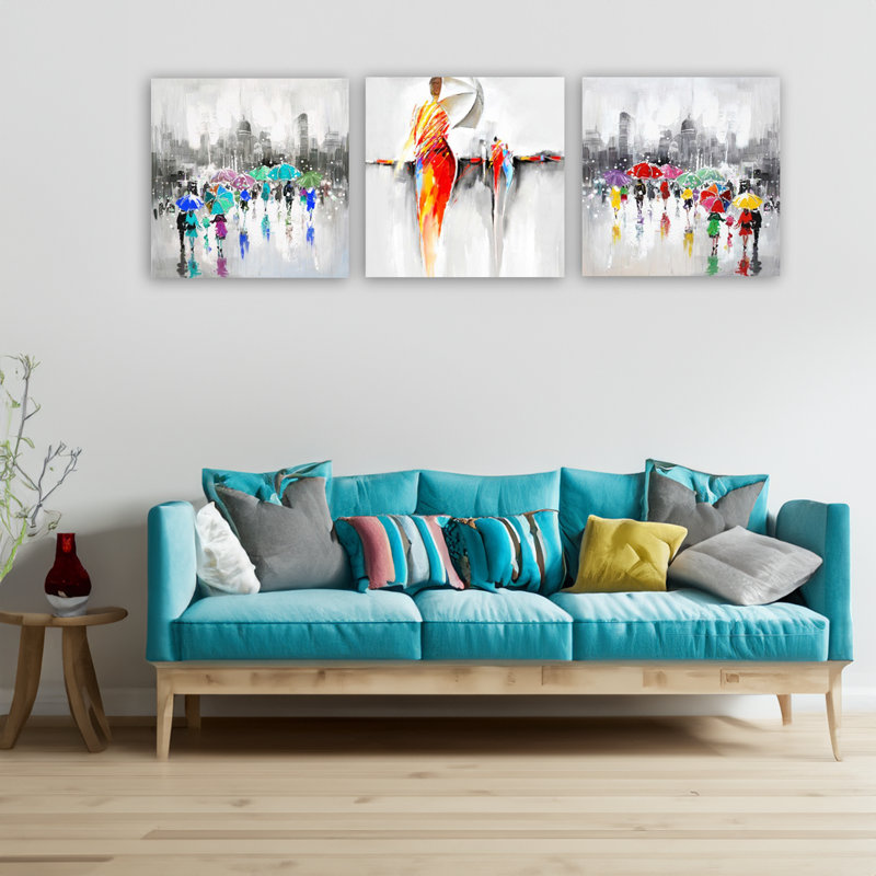 Sur toile, 3 pièces