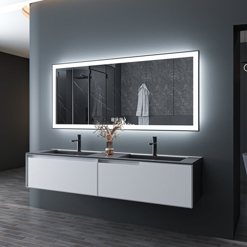 Aluminum Flat Mirror, 32" H x 72" W