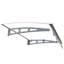 Auvent de porte de 47 po de largeur - Support mural en béton de polycarbonate chauffant 47 po x 34 po support en aluminium antirouille pour l'installation