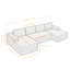 Canapé d'angle surdimensionné sans os de 125,9 pouces, en forme de nuage, pour salon, aucun assemblage requis-171533857