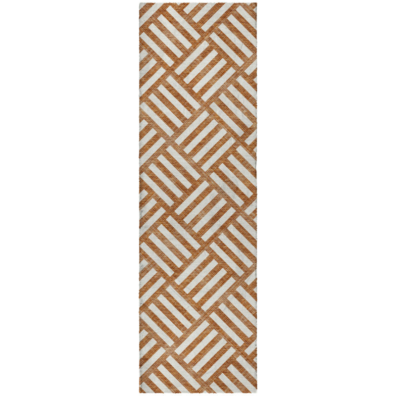 Tapis à poils longs de qualité supérieure lavable à la machine ADS620, Paprika, 2'3" x 7'6" Runner
