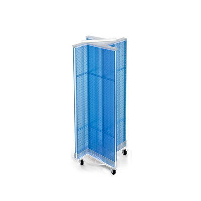 Présentoir de plancher en pin sur une base pivotante. Support à roulettes. Taille du panneau: l 13,5 po x H 44 po