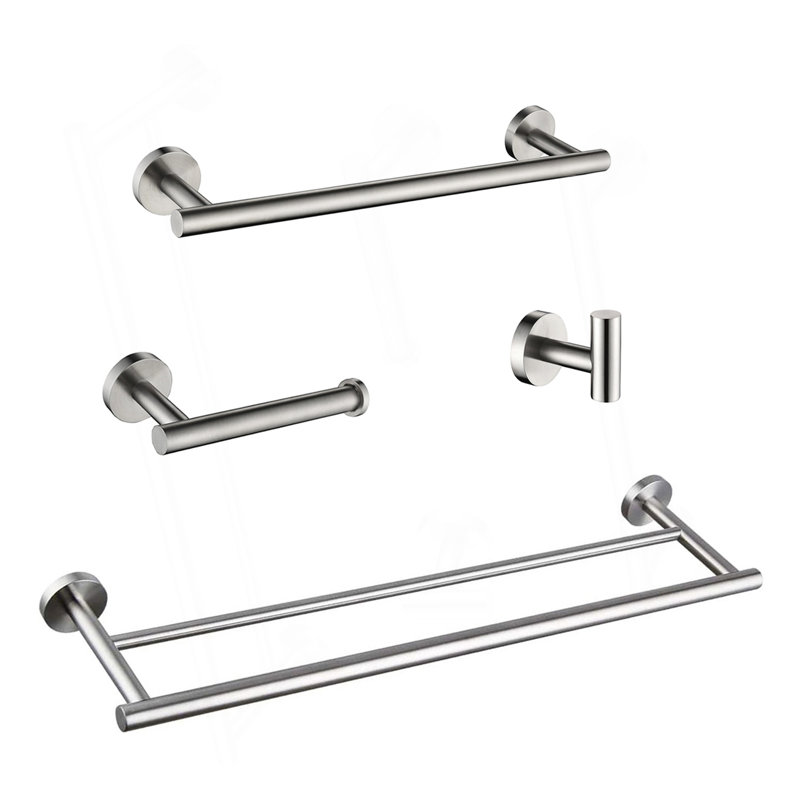 4 - Piece Bathroom Hardware Set, Brushed Nickel