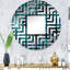 Cercle de miroirs décoratifs bleu-96316600