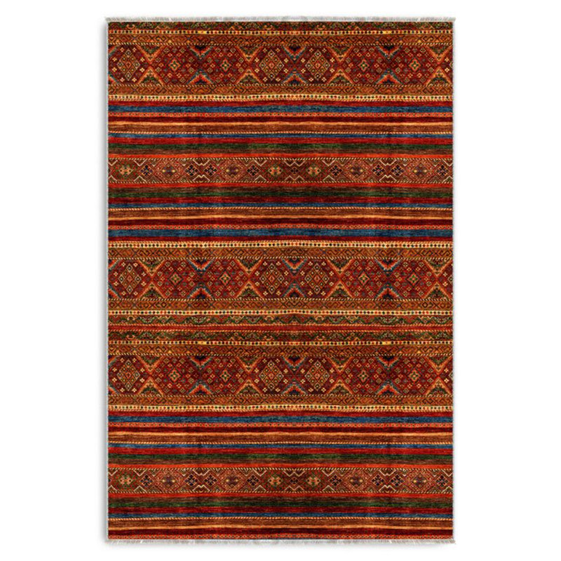Tapis en coton marocain pastel Lacasa, Carré 3 pi 4 po