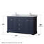 Ensemble de meuble-lavabo double 60 po Avery-97831838-41604576