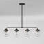 Luminaire suspendu pour îlot de cuisine 4 lumières Wason avec abat-jour en verre transparent Wason-2035777330