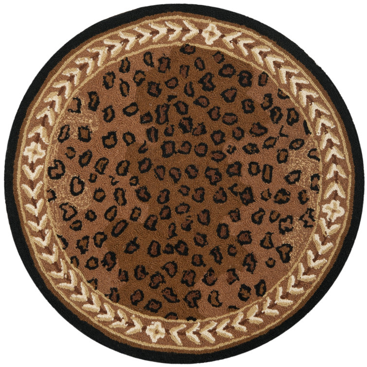 Altman Hand Hooked Wool Animal Print Rug
