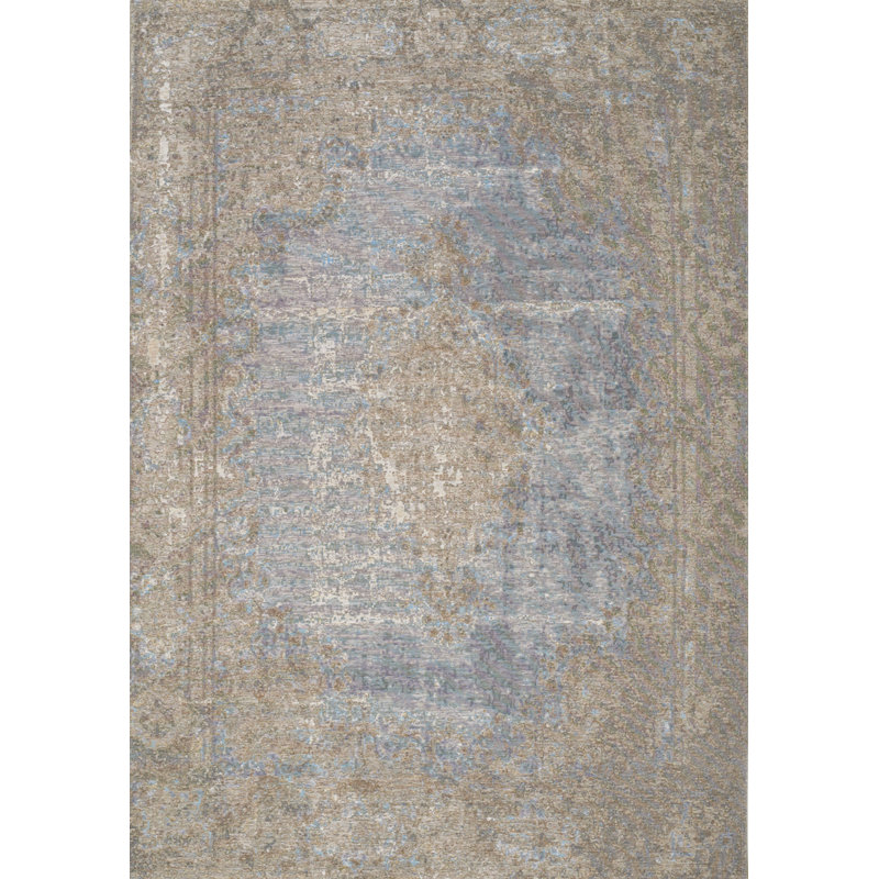 Tapis bleu / gris Sutere, Rectangle 9 pi 0 po x 12 pi