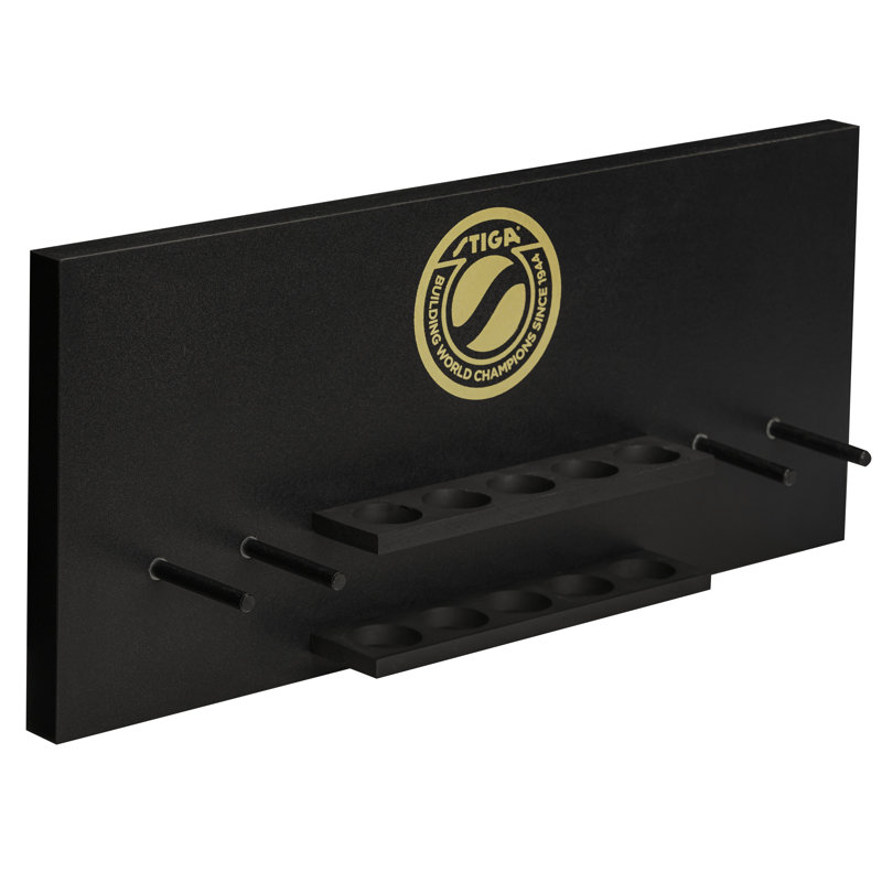 STIGA Ping Pong Storage Wall Rack, Black