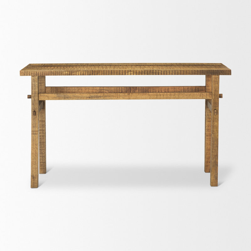 Bennit 54'' Solid Wood Console Table, Medium Brown