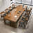 Solid Wood Slatted Base Rectangular Conference Table-54899946