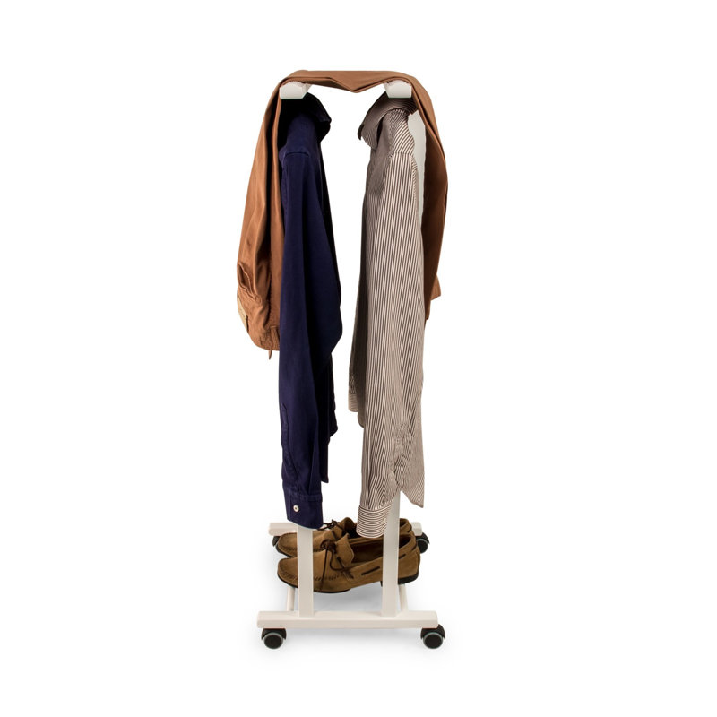 Boykin Solid Wood Freestanding Valet Stand, White