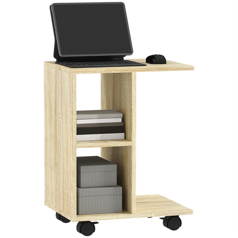 35cm W Manufactured Wood Bedside Table, Brown