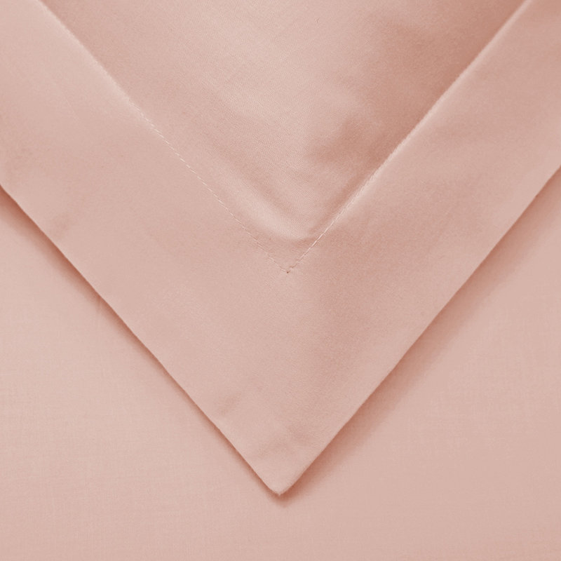 Cotton Solid Colour Duvet Cover, Blush