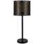 Lampe de table en fer avec abat-jour découpé au laser - 30 po - noir et or