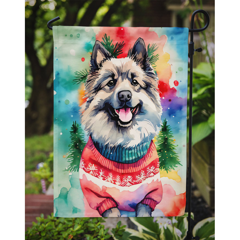 Polyester double face Noël, H 15,5 po x l 11,25 po