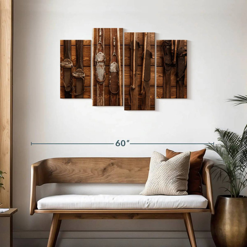 Wooden ski collection Sireci