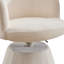 Chaise de salle à manger rembourrée Modern Chenille, tabouret de bar pivotant à 360 ° réglable en hauteur, tabouret de coiffeuse-2142116695