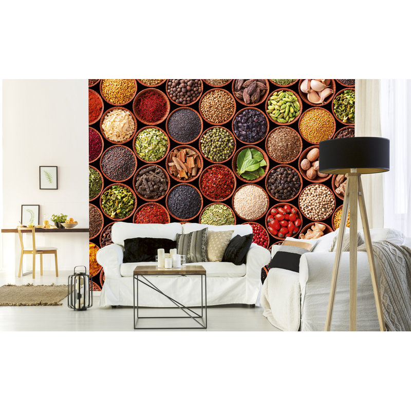 Panneau mural 5 panneaux L 8,24 pi x l 147,6 po Spice Bowls
