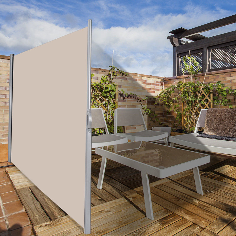 Polyester Fence Panels, Beige, 71" H x 2" W x 118.5" D