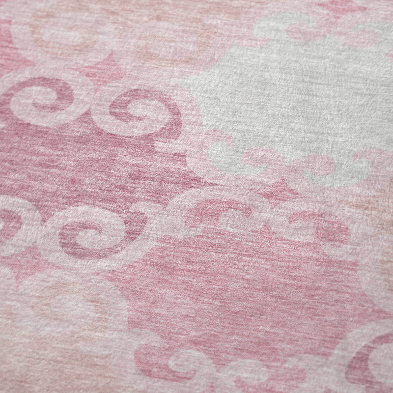 Jeté en laine Sherpa ASB883 Addison, Rose