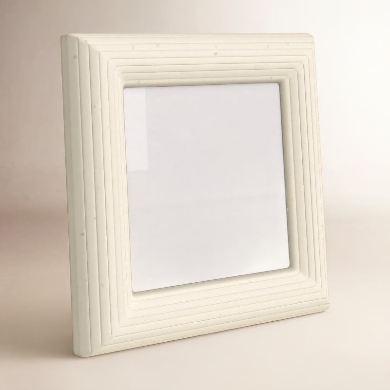 Zuriah Bone Matte Picture Frame, 4" x 4", Ivory