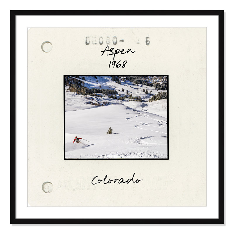 Aspen Print par CAD Designs, 32'' W x 32'' H, Matted Print, Satin Black