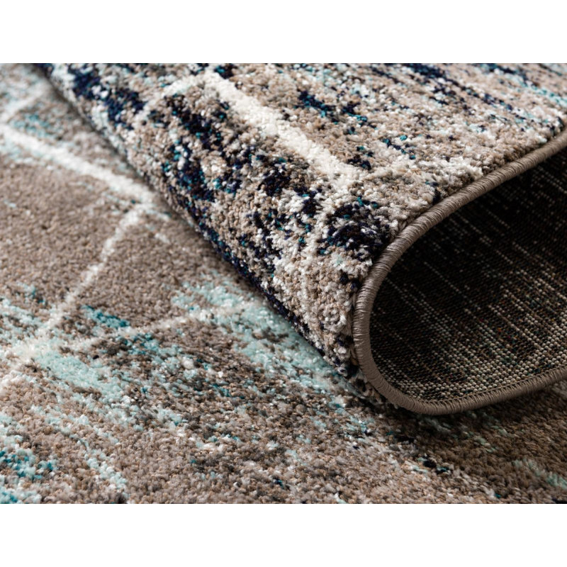 Tapis contemporain multicolore Tellaro, Ovale 4 pi x 6 pi