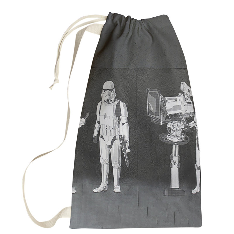 Fabric Laundry Bag with Handles, Large (36" H x 28" W x 1" D)