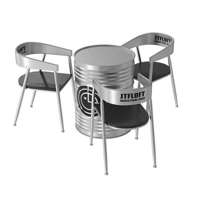 Katerin Iron Top Pedestal Base Dining Set