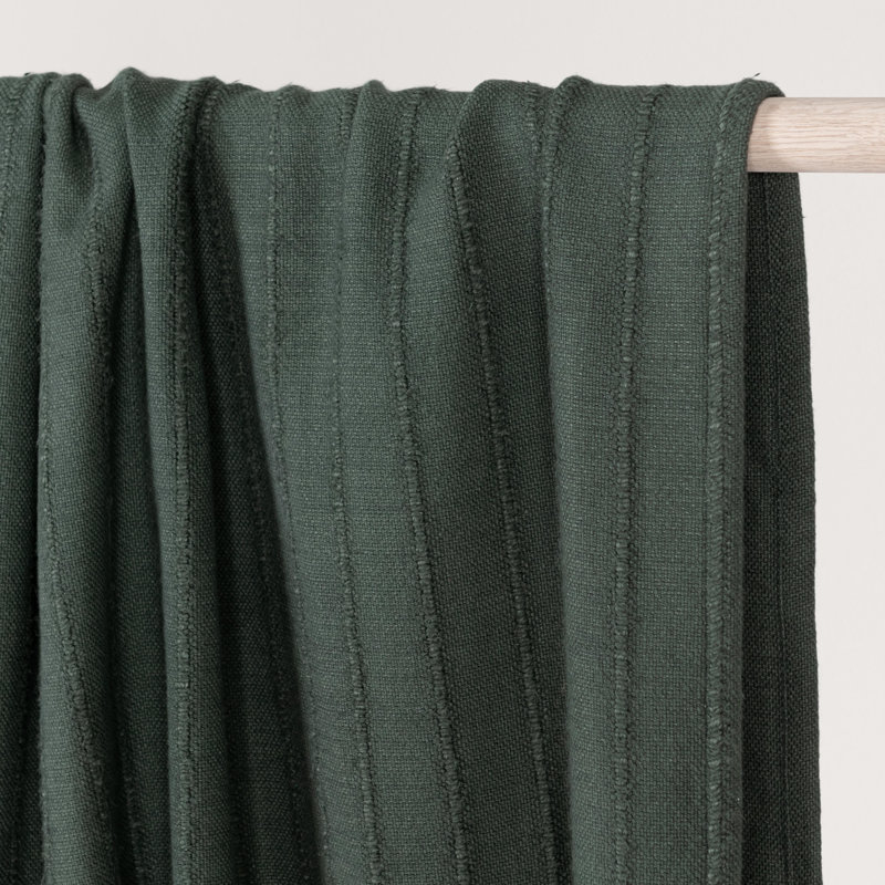 Hendri Hand Woven Throw Blanket, Green Striped